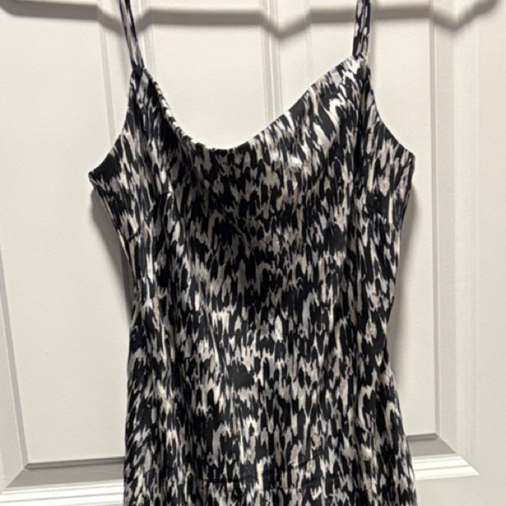Express Monochrome Patterned Midi Dress